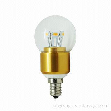 Dimmable LED Bulbs, E14, with 3W/4W/5W Power, 2,300/2,500/2,700K Color Temperature, CE-certified